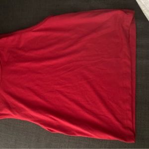 Dark red cutoff cropped turtle neck top